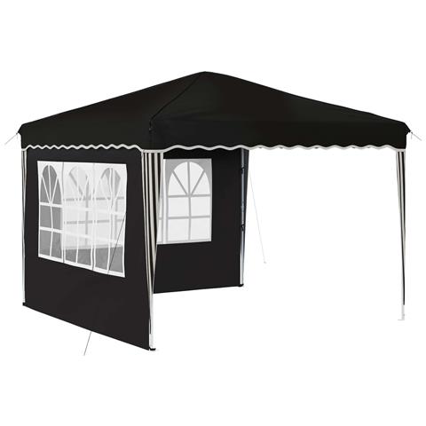 Tenda per feste a pop-up 288 x 288 x 245 cm Nero Tessuto Oxford - Foto 1