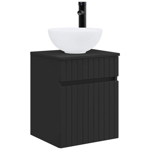 Mobile lavabo da parete Nero 39 x 41 x 64,5 cm - Foto 1