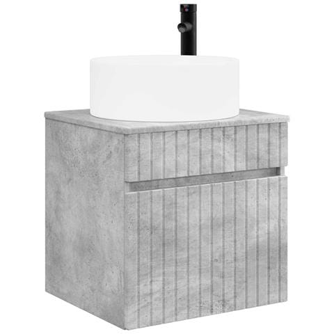 Mobile lavabo da parete Grigio Cemento 49 x 44,5 x 65,5 cm - Foto 1
