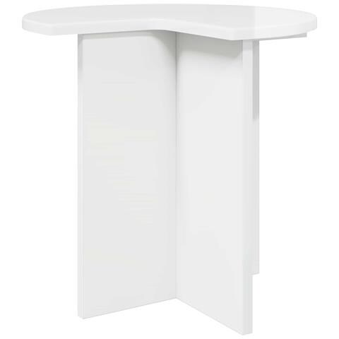Tavolo laterale Bianco Lucido Ø 39 x 38 cm Legno ingegnerizzato - Foto 1