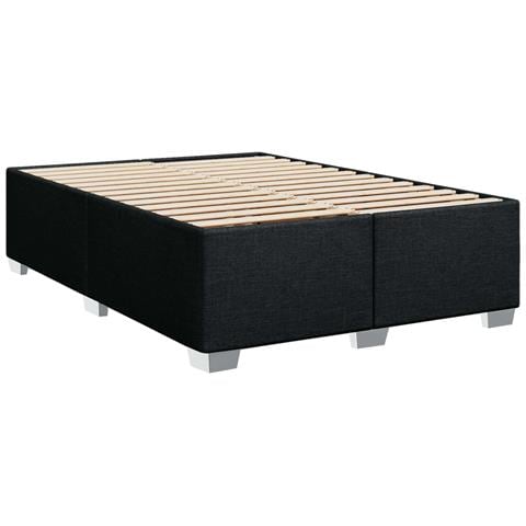 Letto box spring con materasso Nero 160 x 200 cm Tessuto - Foto 2