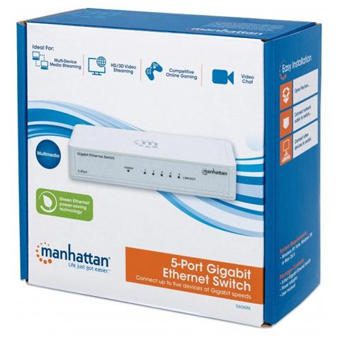 Switch I-SWHUB GB-050P 5 Porte Gigabit Ethernet 10/100/1000 Mbps - Foto 7