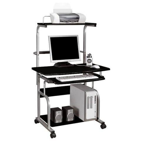 ICA-TB 7800BK - Scrivania per Computer Compatta Multifunzione, Nero Lucido - Foto 2