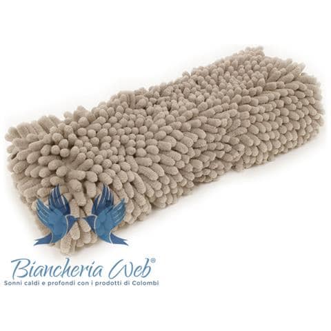 Tappeto Bagno Retro Gommato Antiscivolo Lavorazione Shaggy Modello Passatello 50x80 Beige - Foto 8