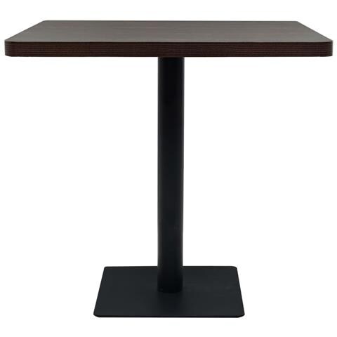 Tavolo Bistrot Mdf E Acciaio Quadrato 80x80x75 Cm Cenere Scura - Foto 2