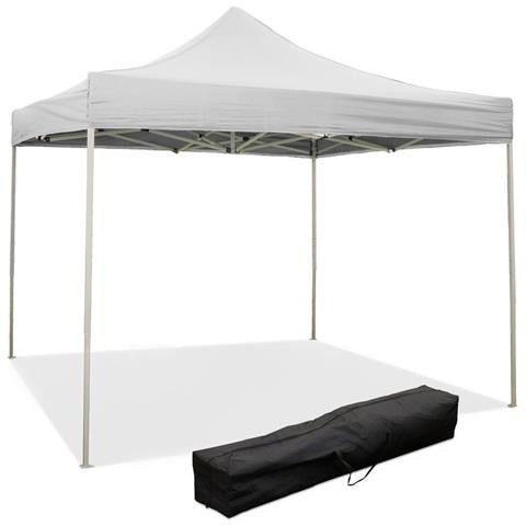 Gazebo Richiudibile 3x3 M Pieghevole Telo Bianco In Pvc 100% Impermeabile 9006 - Foto 3
