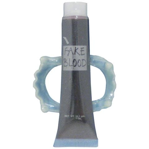 Dentiera Da Vampiro E Tubetto Di Sangue Halloween - Foto 1