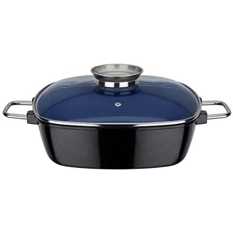 Stahlwaren Gmbh Arrostiera Pomello Salva Con Aroma In Coperchio Vetro Colore: Blu / Nero / Trasparente 28 X 28 X 85 Cm 5 Litri - Foto 1