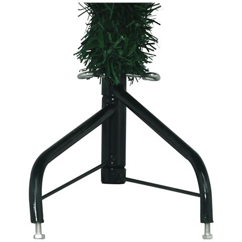 Albero di Natale Artificiale ad Angolo con Supporto Verde 210 cm PVC - Foto 2