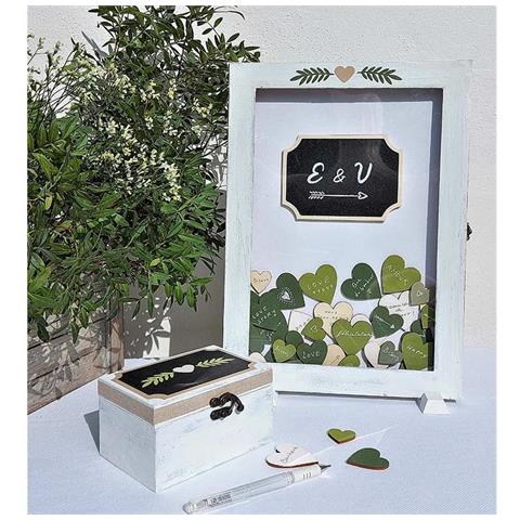 Lavagna Nera Etichetta Con Bordo In Legno 15 X 11 X 0,5 Cm - Foto 1