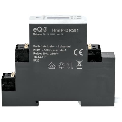 Homematic IP HMIP-DRSI1 Attuatore di Commutazione Montato su Guida DIN 1 Canale - Foto 3