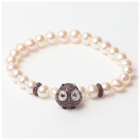 Bracciale Donna Lancaster Jla-br-owl-5-wh Viola Bianco Argento Puro 16 Mm - Foto 1