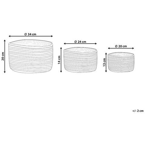 Set Di 3 Cestini Kahu Iuta Naturale - Foto 2