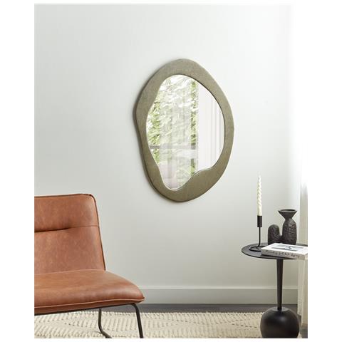 Specchio Lenax 59 Cm 90 Cm Velluto Verde Oliva - Foto 1