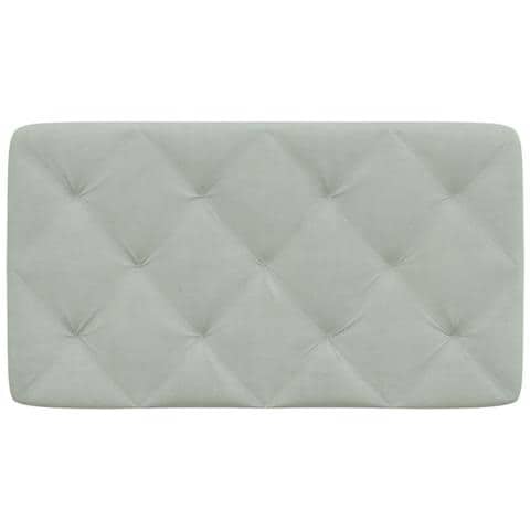 Cuscino Testiera Grigio Chiaro 90 Cm In Velluto - Foto 2