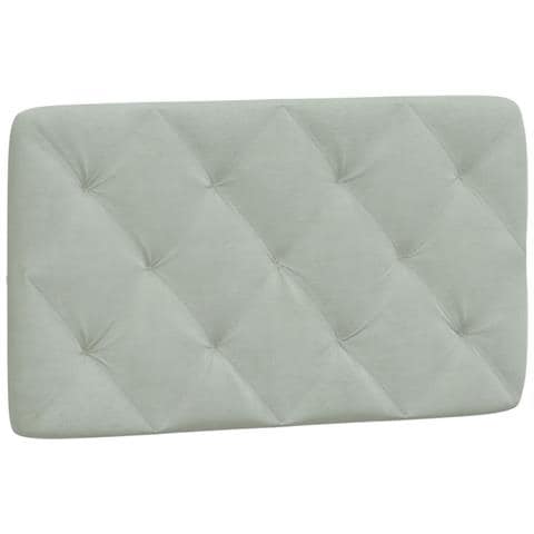Cuscino Testiera Grigio Chiaro 90 Cm In Velluto - Foto 1