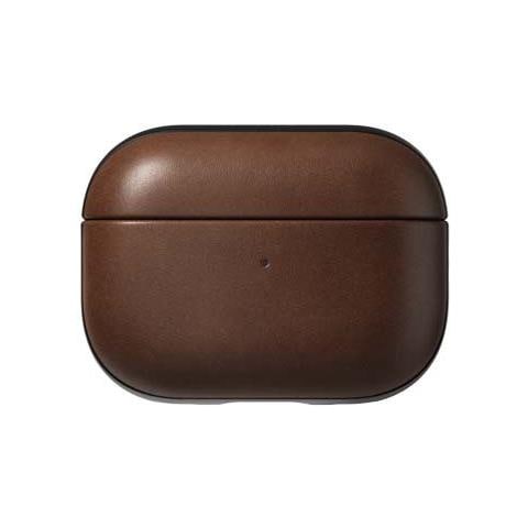 Cover Per Airpods Pro 2 Modern Leather Robusta Con Fori Da Aggangio, Marrone - Foto 1