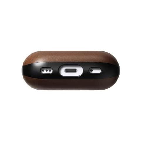 Cover Per Airpods Pro 2 Modern Leather Robusta Con Fori Da Aggangio, Marrone - Foto 5