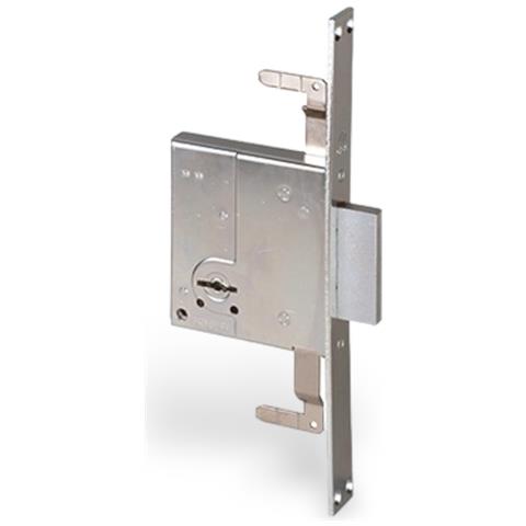 Serratura A Doppia Mappa Con Testata In Acciaio Zincato Per Profilati In Ferro 57226 - Entrata 60 Mm. - 3 Punti Chiusura - Foto 1