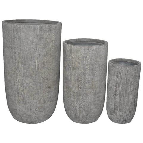Set 3 Vasi Da Giardino In Fibra Di Argilla Federica - Foto 2