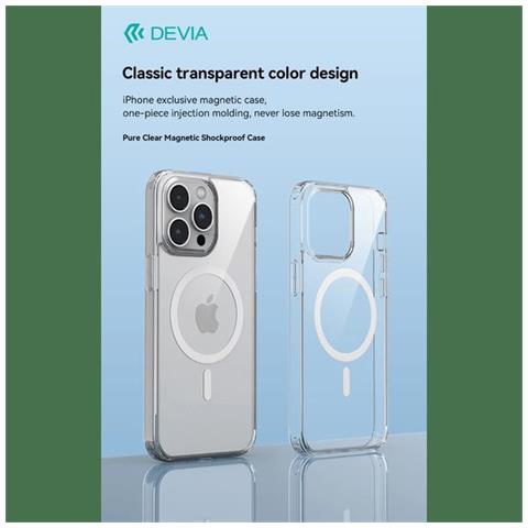 Custodia magnetica Magsafe trasparente in TPU per iPhone 13 - Foto 1