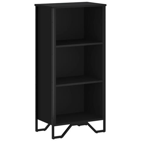 Libreria Nera 50x31x106 Cm In Legno Multistrato - Foto 2