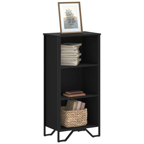 Libreria Nera 50x31x106 Cm In Legno Multistrato - Foto 1