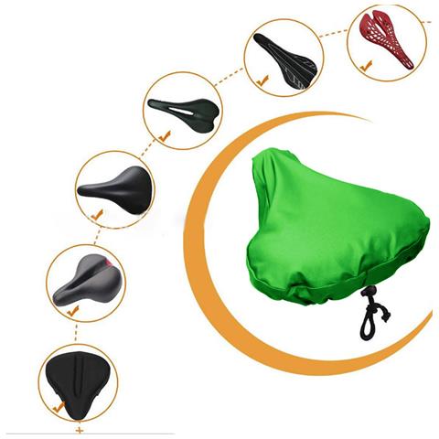 Coprisella Impermeabile In Confezione Da 2 Con Coulisse / Copertura Antipioggia Per Sella Della Bicicletta Multicolor - Foto 3