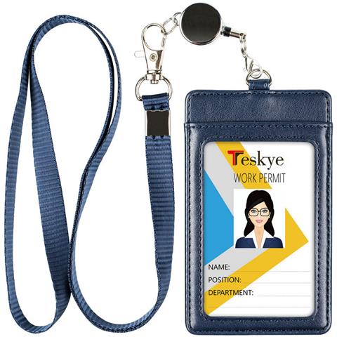 Porta Carte Verticale In Pelle Pu Black - Foto 1
