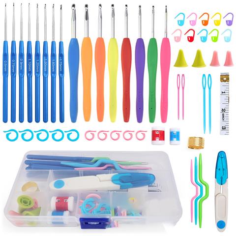 Set Di Uncinetti Con Manici Ergonomici Multicolor - Foto 1