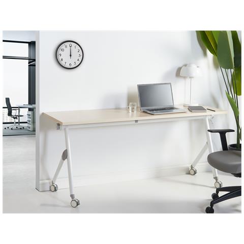 Scrivania Pieghevole Bendi Marrone Chiaro 180 Cm 60 Cm Con Ruote - Foto 1