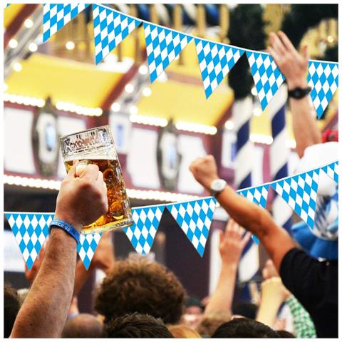 Set Decorativo Per Oktoberfest: 52 Palloni, Striscioni E 10m Di Bandierine - Foto 2