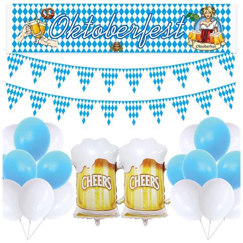 Set Decorativo Per Oktoberfest: 52 Palloni, Striscioni E 10m Di Bandierine - Foto 1