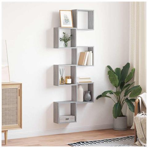 Mensole Parete A Cubo 6 Pz Grigio Sonoma 30x15x30 Cm - Foto 3