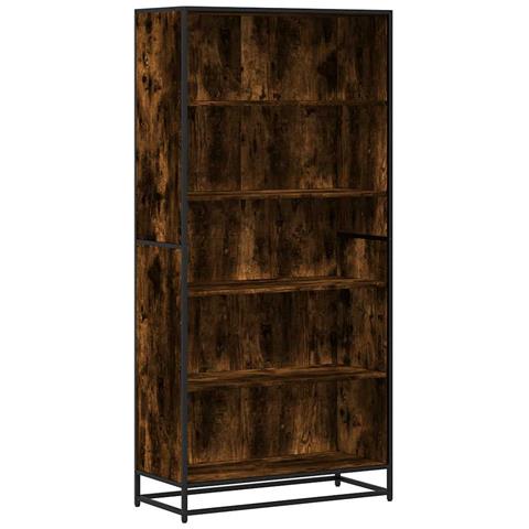 Libreria Rovere Fumo 80,5x35x170,5 Cm In Truciolato - Foto 2