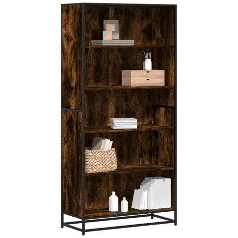 Libreria Rovere Fumo 80,5x35x170,5 Cm In Truciolato - Foto 1