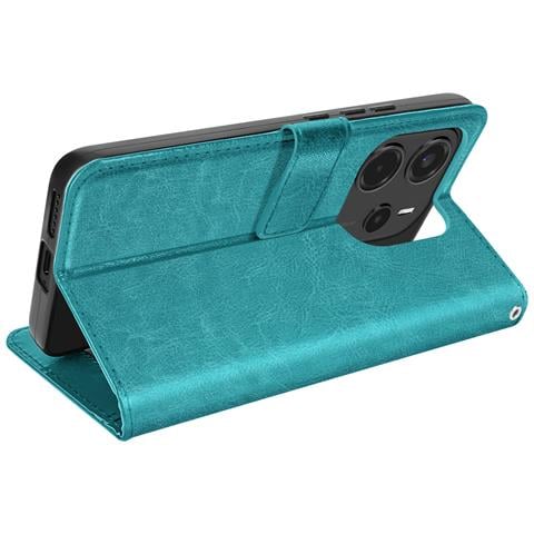 Custodia A Portafoglio Con Cordino Per Xiaomi Redmi Note 14 4g, Turchese - Foto 2