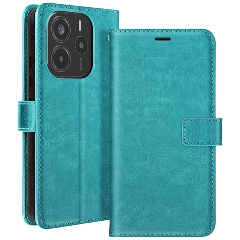 Custodia A Portafoglio Con Cordino Per Xiaomi Redmi Note 14 4g, Turchese - Foto 1