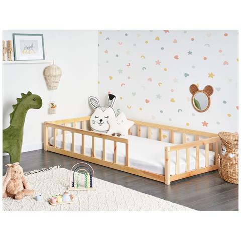 Letto Per Bambini Legno Di Pino Meymac 90 X 200 Cm Marrone Chiaro - Foto 1