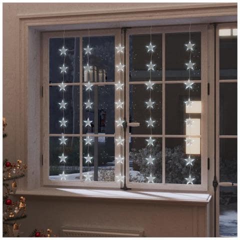 Lusso Casadino - Luci Fatate A Stella A Led 200 Led Bianco Freddo 8 Funzioni - Foto 7