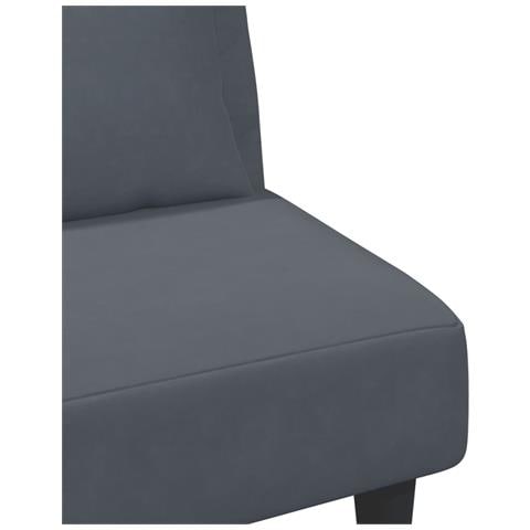Set di Divani 2 pz con Cuscini Grigio Scuro in Velluto - Foto 9