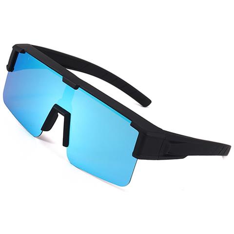 Occhiali Da Sole Polarizzati Clip-on - Montatura Nera Lucida, Lenti Blu Ghiaccio - Foto 2