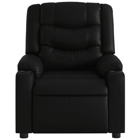 Poltrona Massaggiante Reclinabile Elettrica Nera in Similpelle - Foto 9