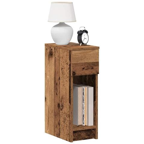 Comodino con Cassetto Legno Antico 20x36x60 cm - Foto 2