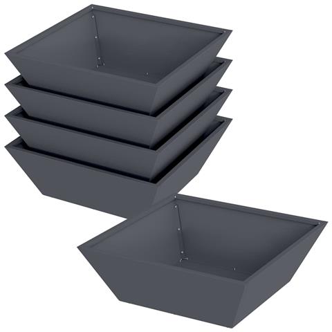 Vaso a Ciotola da Giardino 5 pcs Antracite 50 x 50 x 15 cm - Foto 1