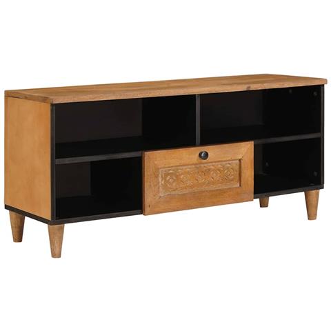 Mobile TV con cassetto Marrone chiaro 105 x 33 x 46 cm - Foto 1