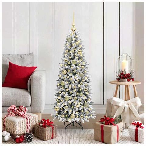 Albero di Natale artificiale con 150 LED Bianco 120 cm - Foto 2