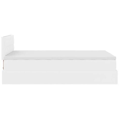 Struttura Letto Pouf con Materasso 120x200 cm Similpelle - Foto 9