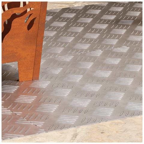 Dischi Quadrati 4 pcs Argento 100 x 50 cm Alluminio - Foto 2