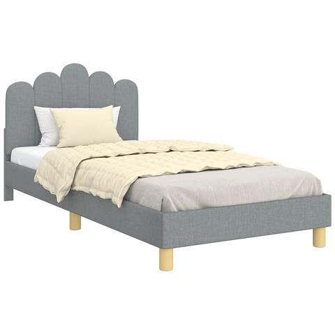 Struttura letto bambini con testata Grigio chiaro 80 x 200 cm - Foto 1